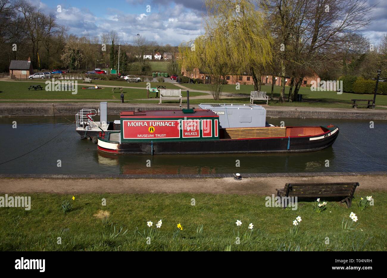 Moira Furnace Museum Building and Craft Centre on the Ashby Canal,Moira,Derbyshire.England Stock Photo