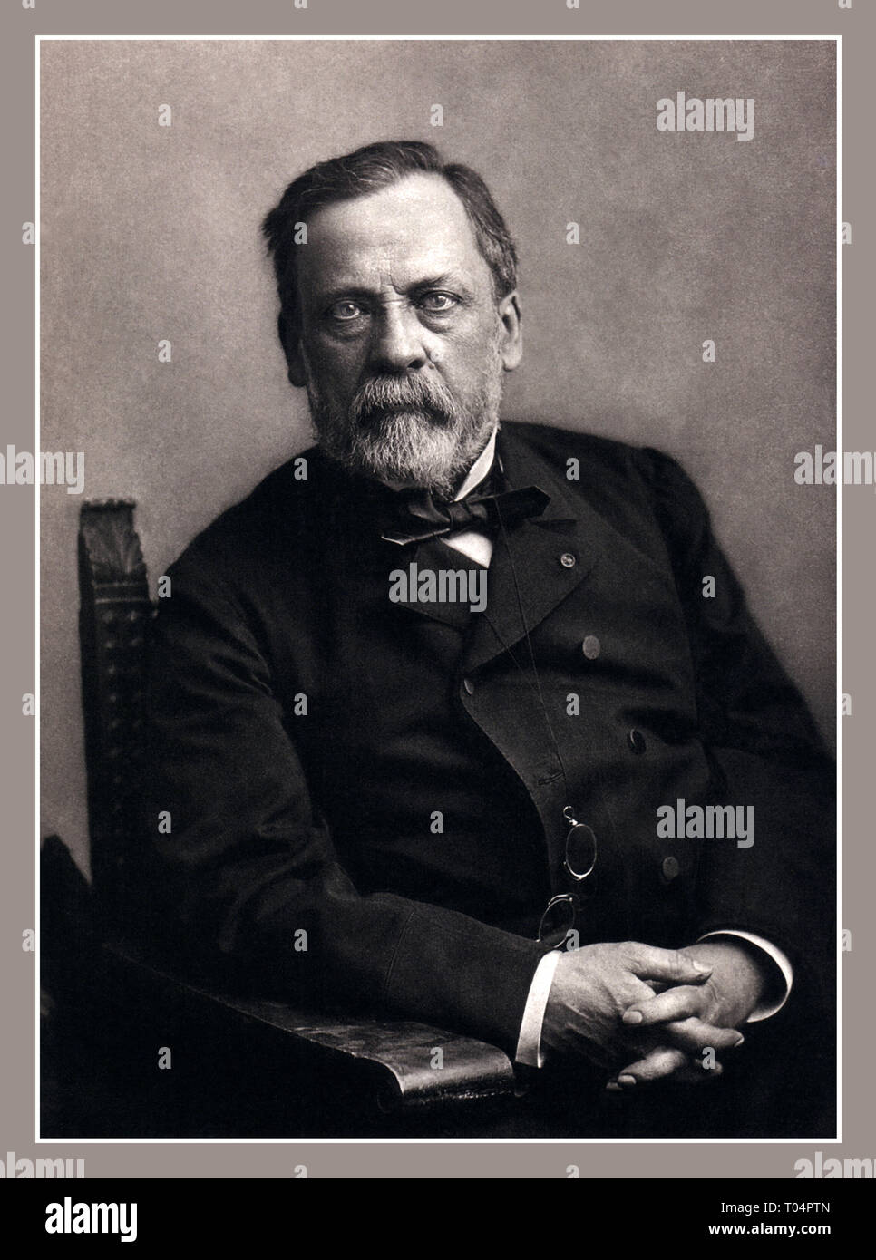 LOUIS PASTEUR Historic studio portrait by renowned innovative French photographer Nadar of Louis Pasteur 1822-1895 A leading French chemist, scientist and microbiologist. Louis Pasteur is commonly credited with being one of the scientists who proved the existence of living organisms too small for the human eye to see. Stock Photo