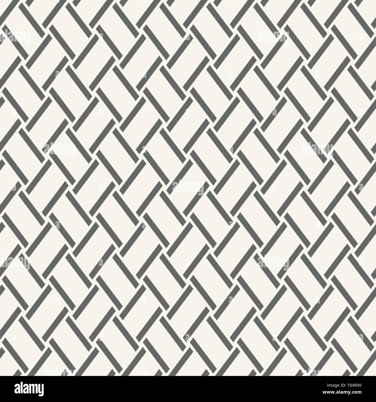 Vector seamless pattern. Regularly repeated inclined stripes. Modern stylish texture. Striped herringbone background. Stock Vector