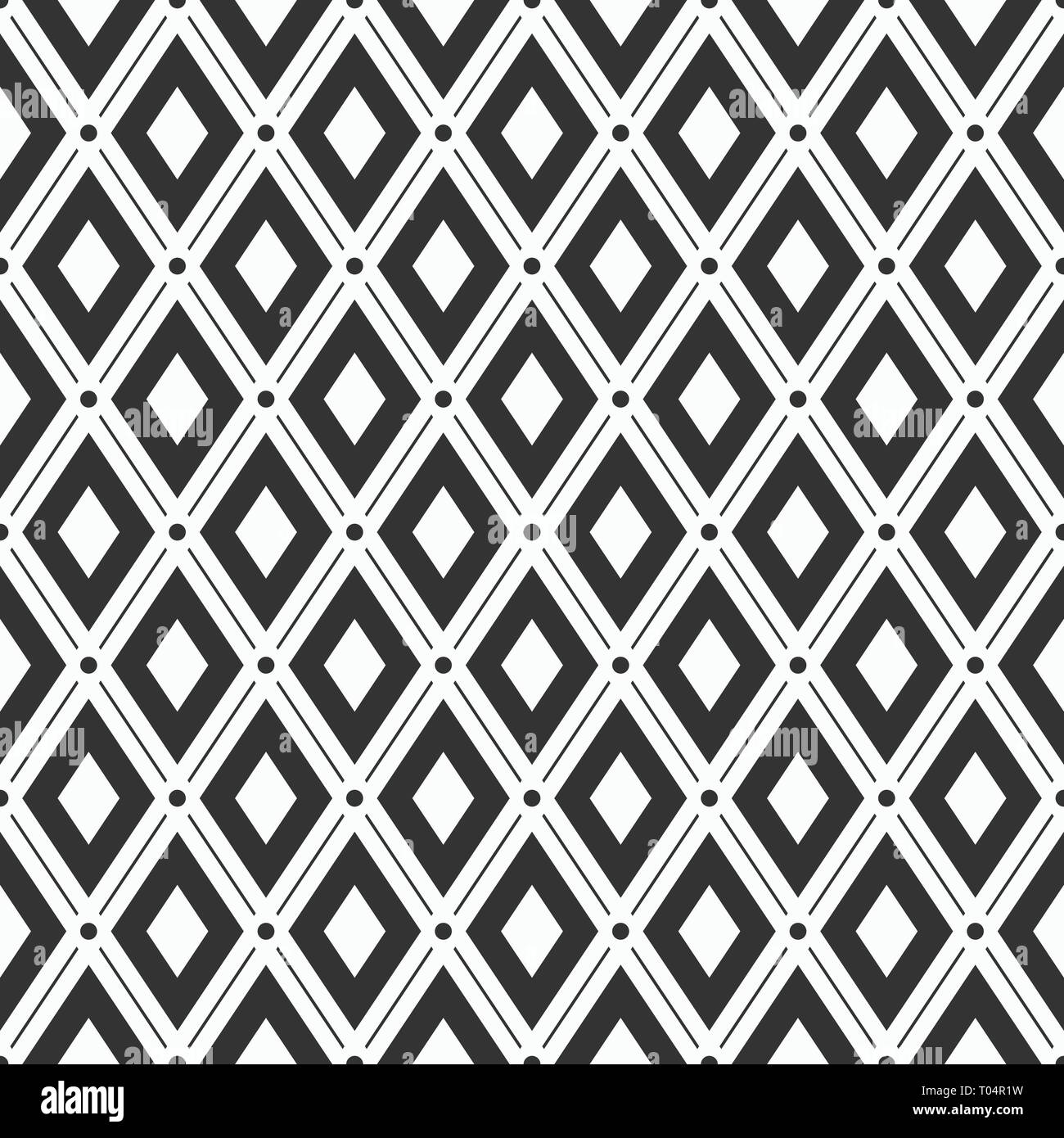 Abstract geometric seamless pattern. Regularly repeated rhombuses with  dots. Minimalistic graphic print. Vector background Stock Vector Image &  Art - Alamy