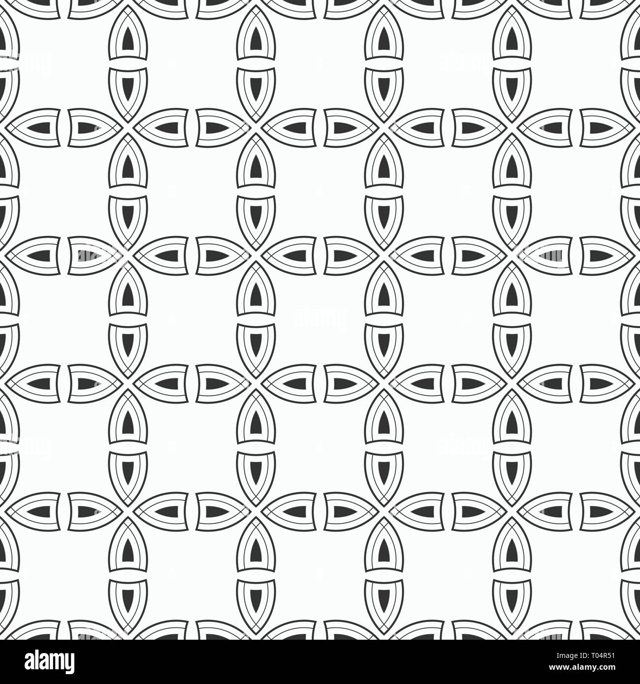 Abstract seamless pattern. Repeating geometric ornament of crosses ...