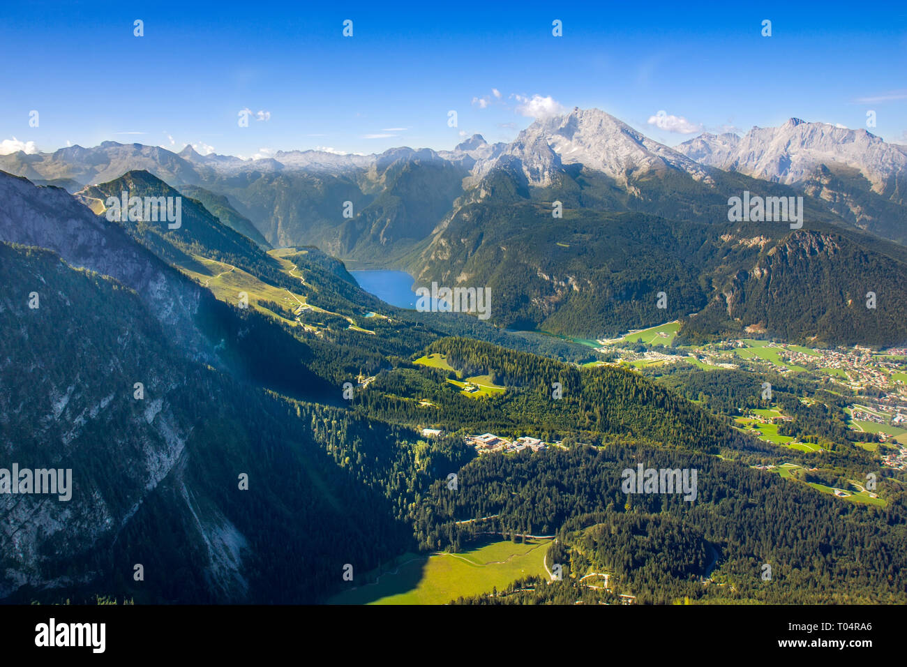 View on the mountain Obersalzberg in the Bavarian alps Stock Photo