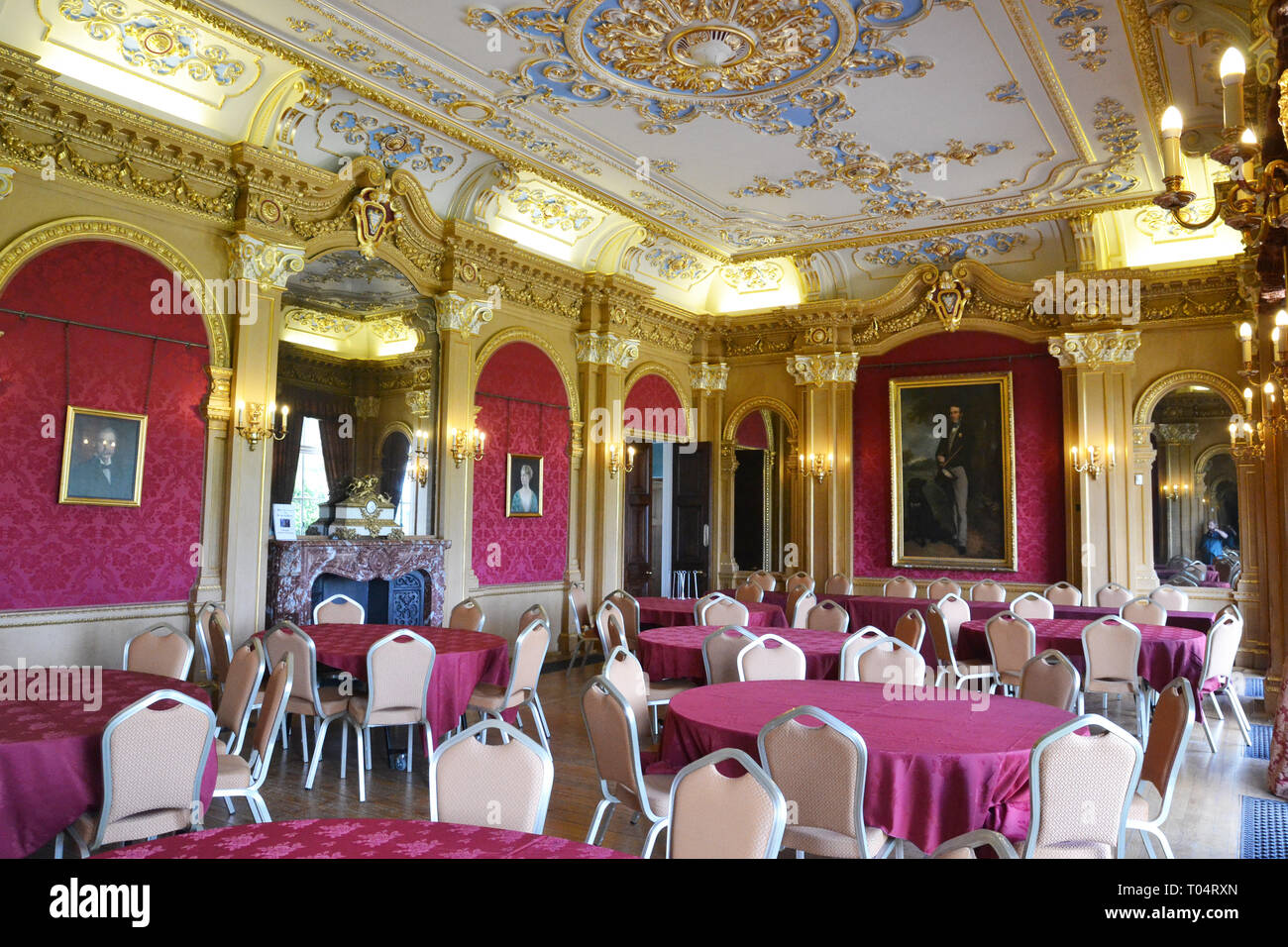 Inside Hylands House, Writtle, Chelmsford, Essex, UK Stock Photo