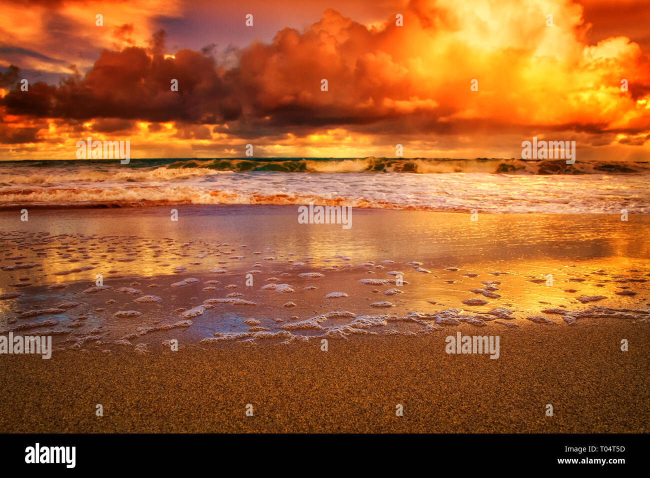 Sandy beach in Scotland Stock Photo