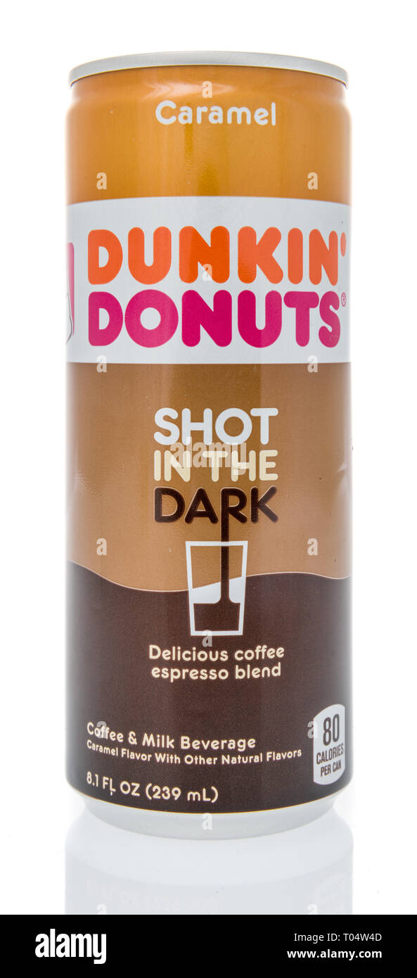 Dunkin donuts shot in the dark coffee espresso blend hires stock