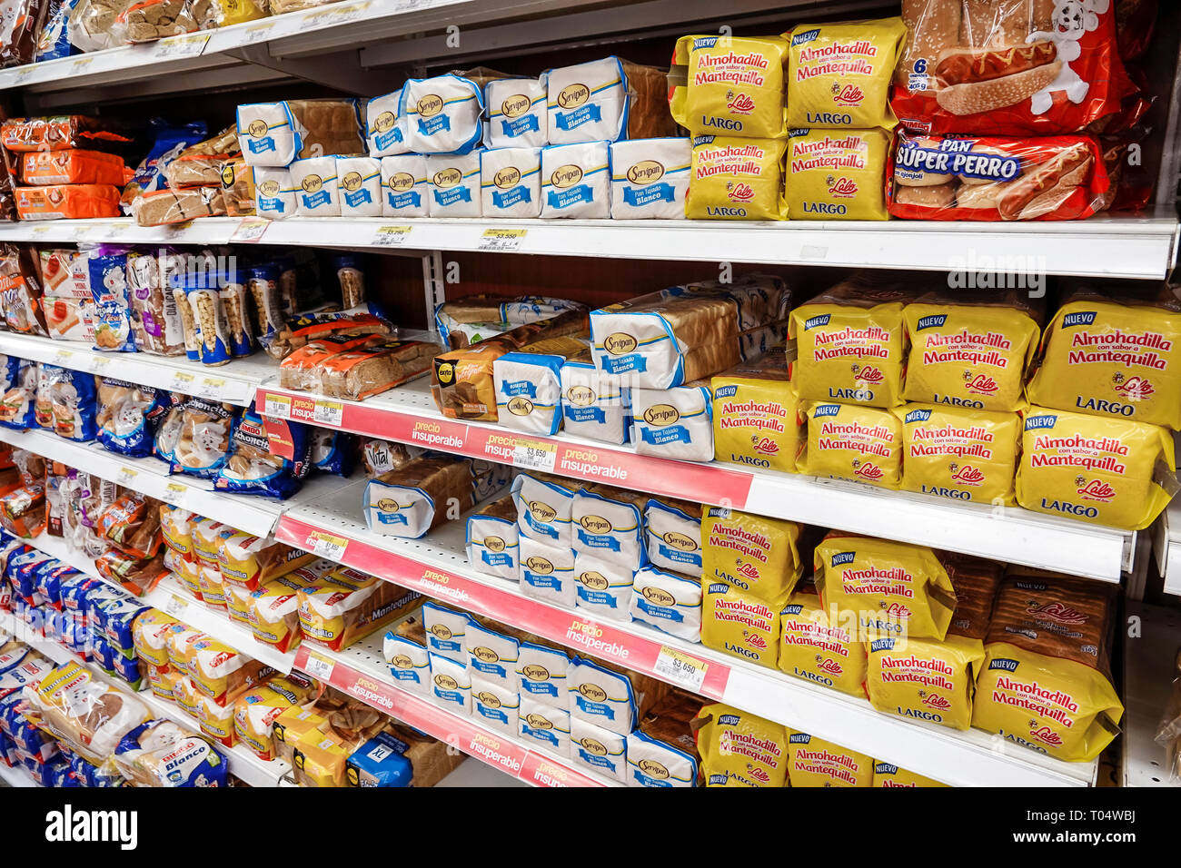 https www alamy com colombia cartagena old walled city center centre la matuna exito mercado inside interior grocery store supermarket display sale food shelf shel image241052886 html