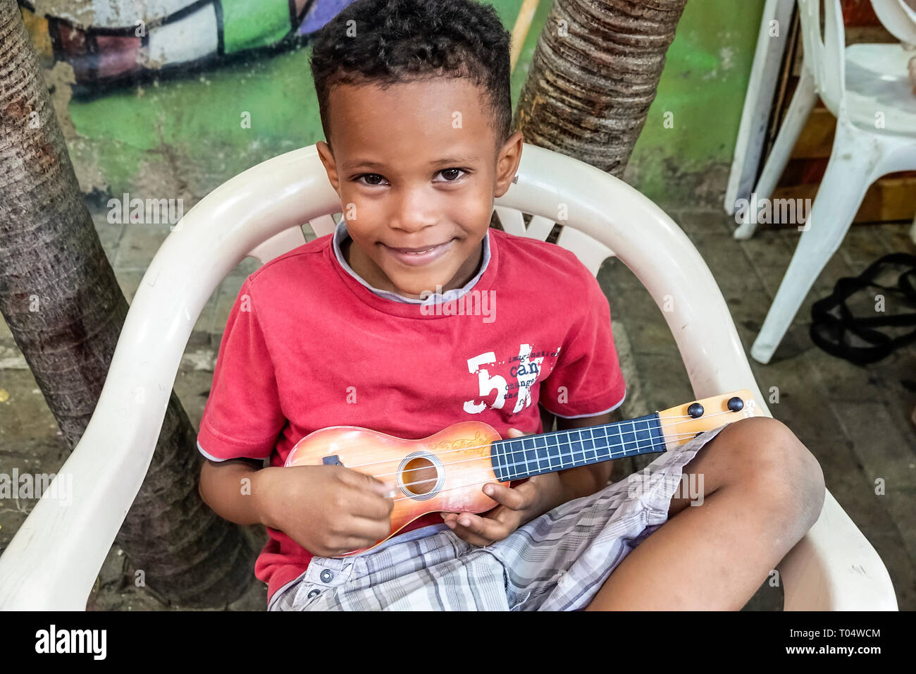 Cartagena Colombia,Center,centre,Getsemani,Hispanic Latin Latino ethnic immigrant immigrants minority,resident residents,boy boys,male kid kids child Stock Photo