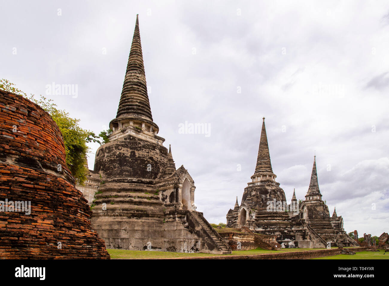 Wat Phra Sri Sanphet, old Buddhist temple, Ayutthaya, UNESCO World Heritage Site, Thailand, Southeast Asia, Asia Stock Photo