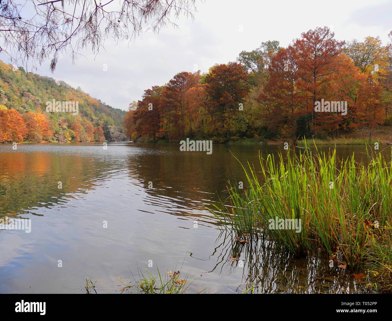 Popular Mountain Forks River at the Beavers Bend State Parks in Broken