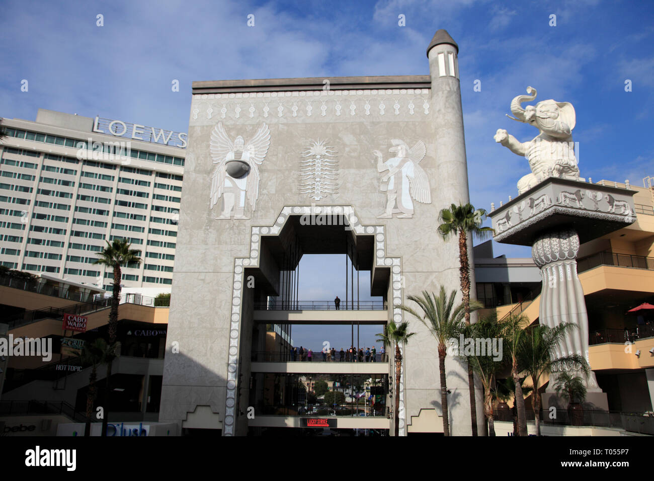 Babylon Court, Hollywood and Highland Entertainment Center, Hollywood Boulevard, Hollywood, Los Angeles, California, USA Stock Photo