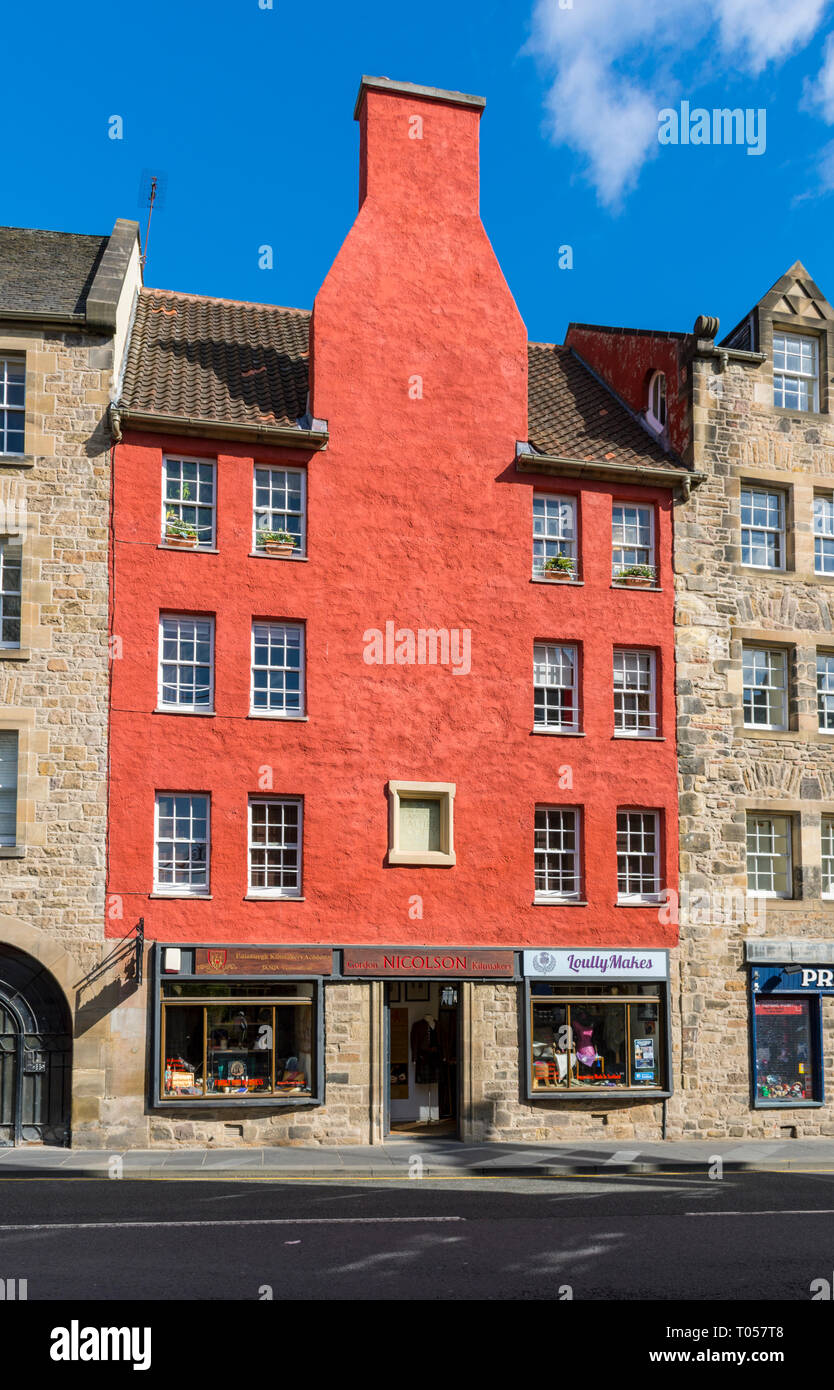 Gordon Nicolson Kiltmakers shop, Canongate, Royal Mile, Edinburgh, Scotland, UK Stock Photo