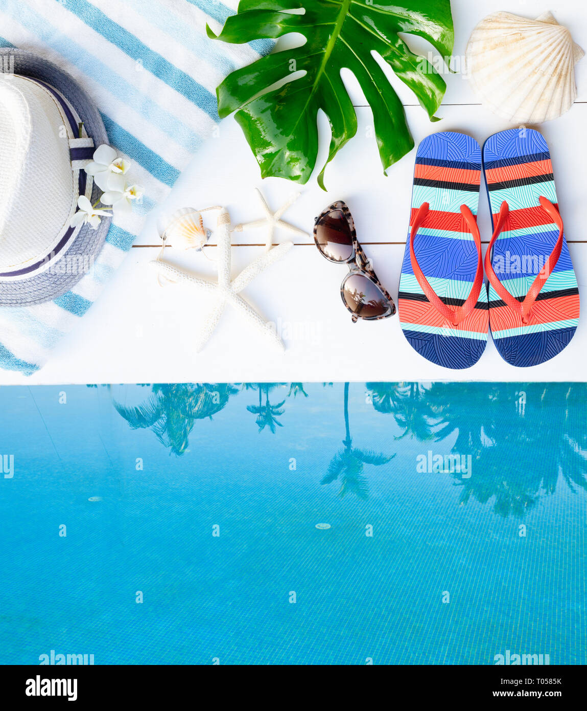 Summer flat lay scenery Stock Photo Alamy