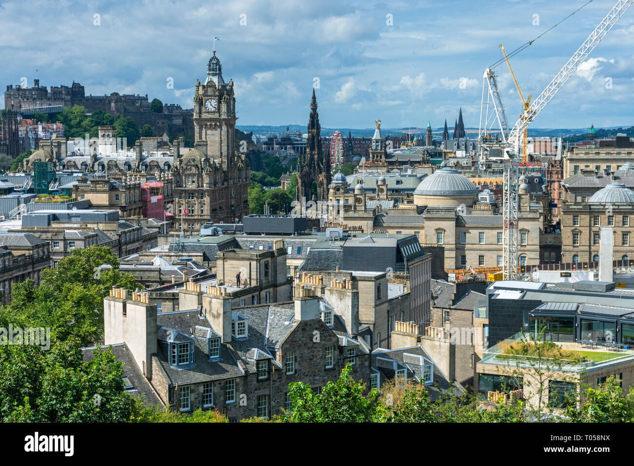 Edinburgh from Calton Hill, Scotland, UK Stock Photo