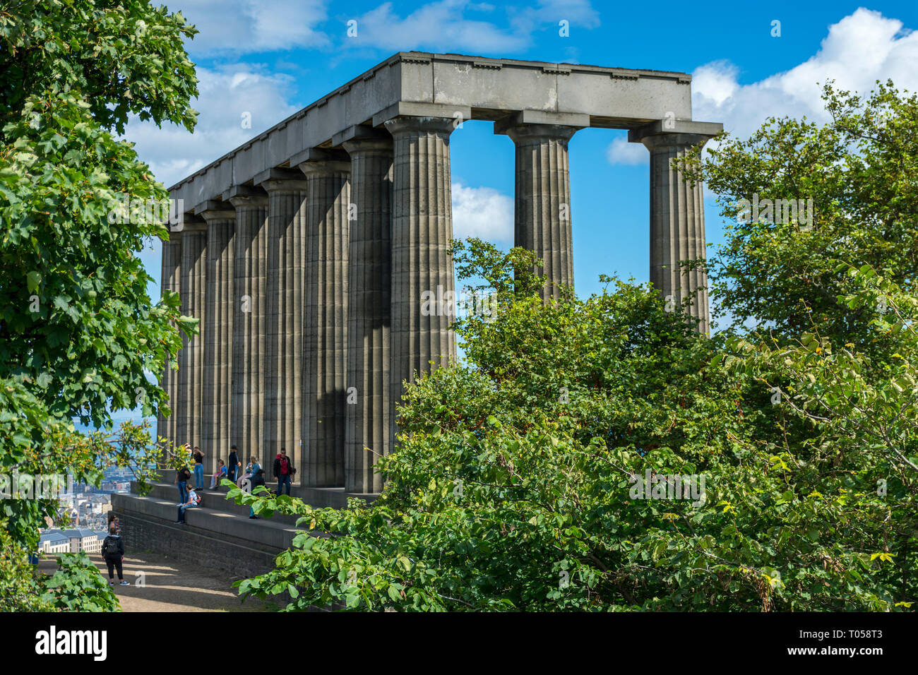 The National Monument of Scotland, Calton Hill, Edinburgh, Scotland, UK Stock Photo