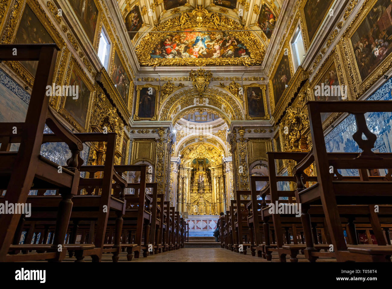 The Chapel of Saint Anthony at the Museu Nacional do Azulejo, Lisbon, Portugal. Stock Photo