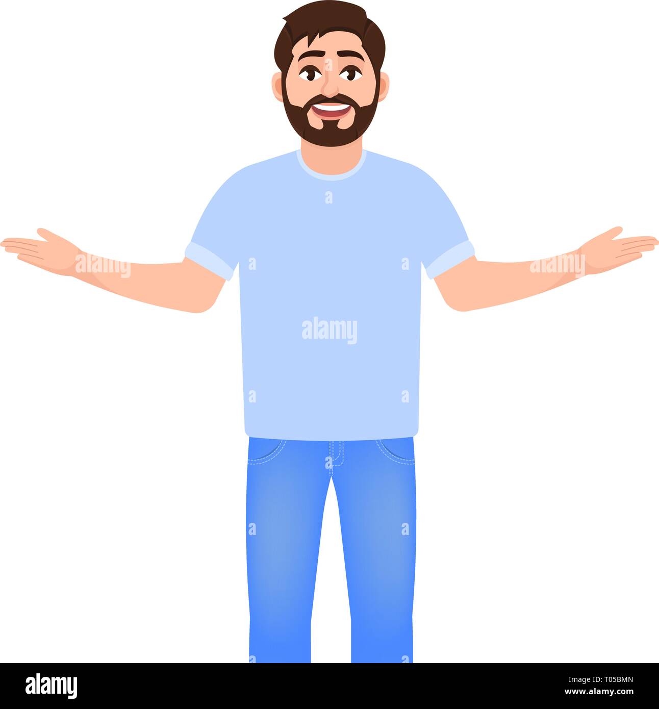 A man throws up his hands, shows the emotion of Happiness, hand