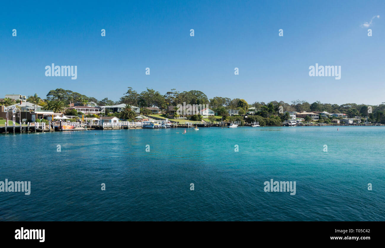 The waterfront at Huskisson, Jervis Bay, New South Wales, Australia Stock Photo