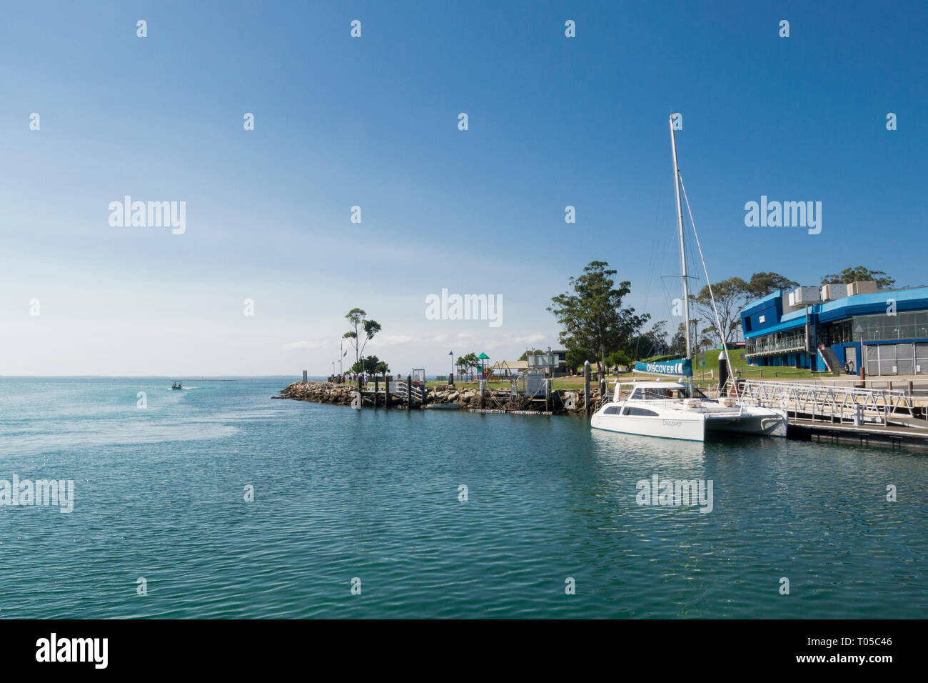 The waterfront at Huskisson, Jervis Bay, New South Wales, Australia Stock Photo