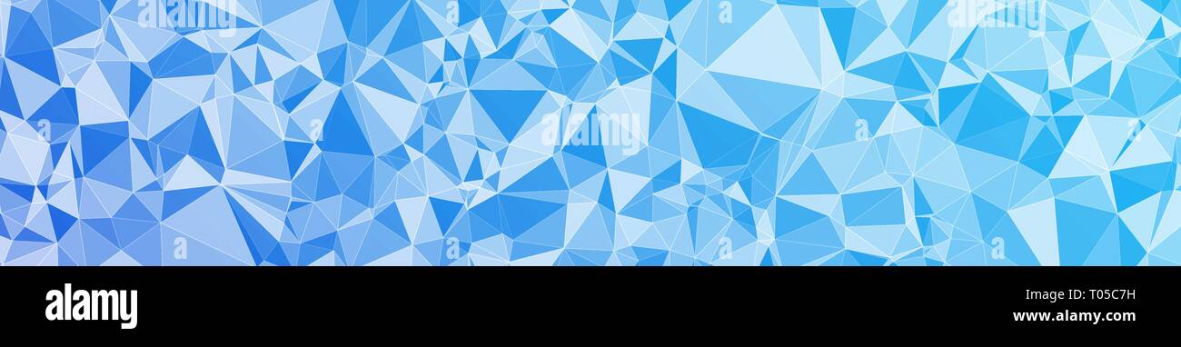 Abstract vector triangles shapes long banner conception Stock Vector