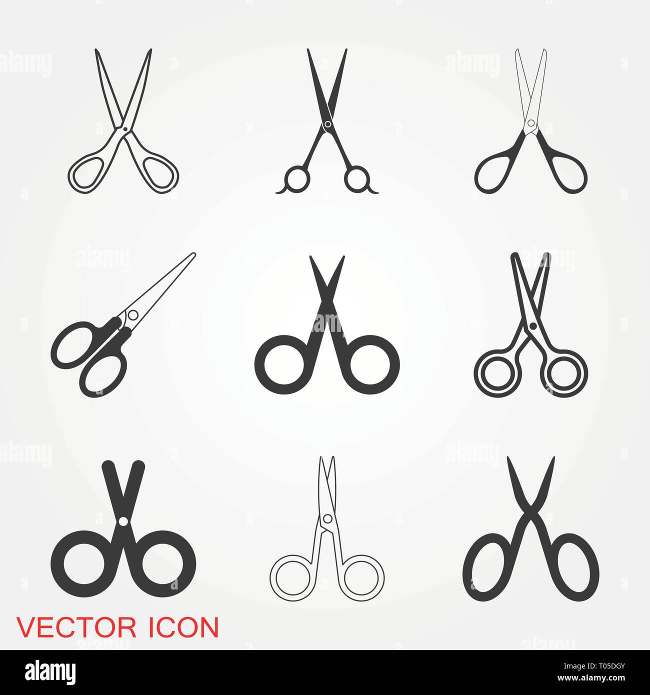 Scissors icon vector sign symbol Stock Vector Image & Art - Alamy