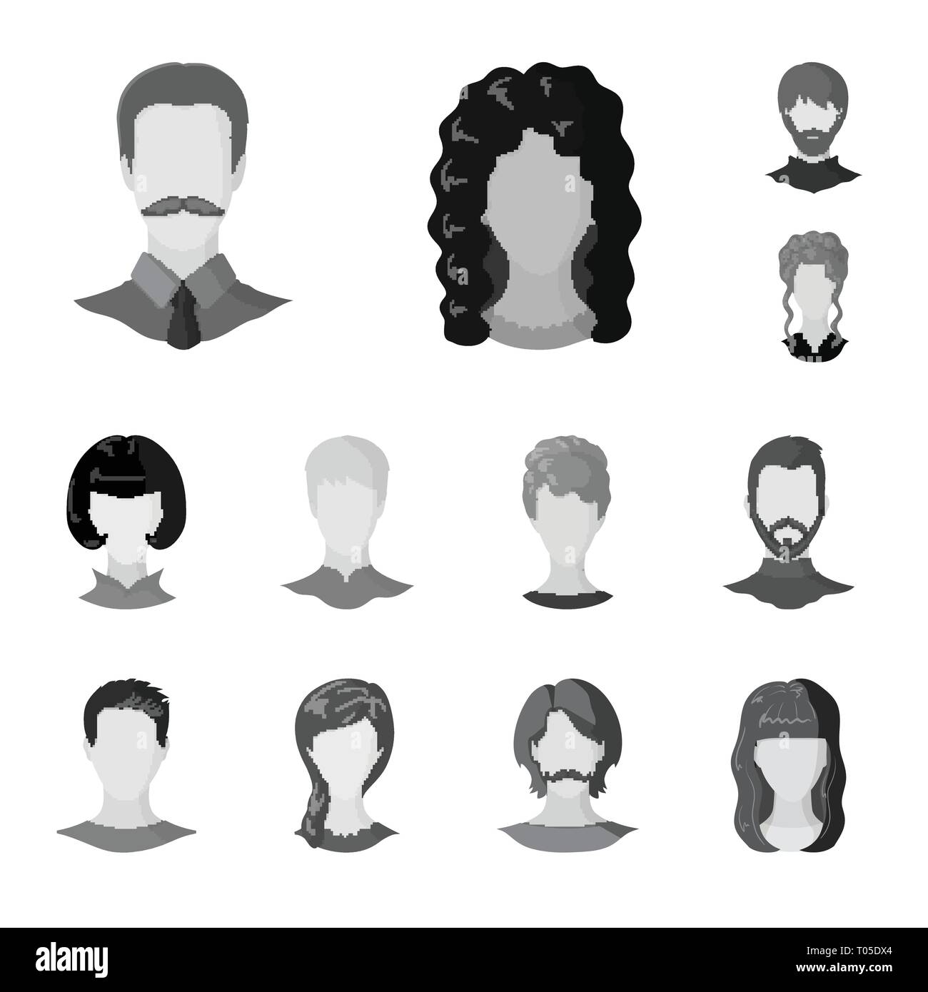 Profile Character Vector Vector design of character and profile sign. Set of character and dummy ...