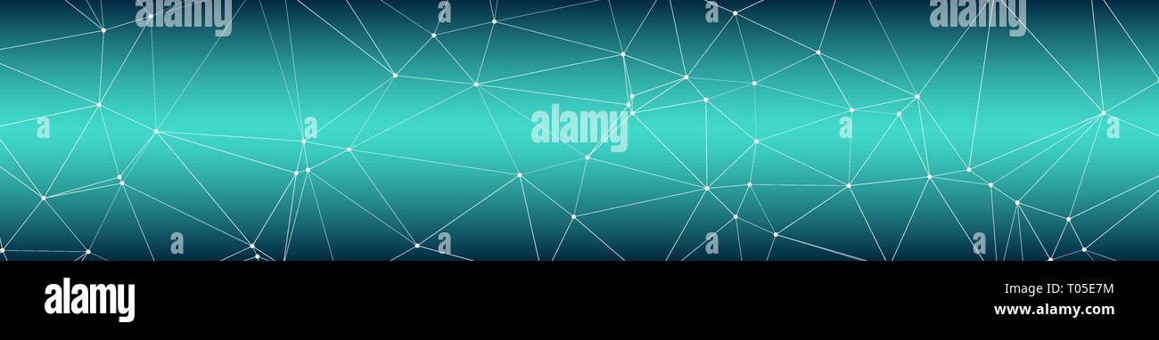 Random triangles shapes futuristic wide vector banner Stock Vector