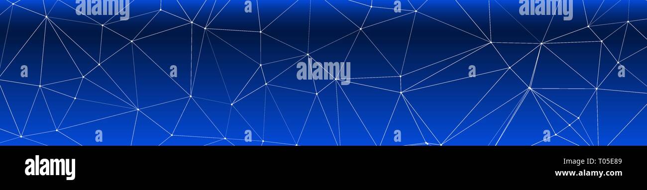 Digital network vector illustration, triangles lines and dots Stock Vector