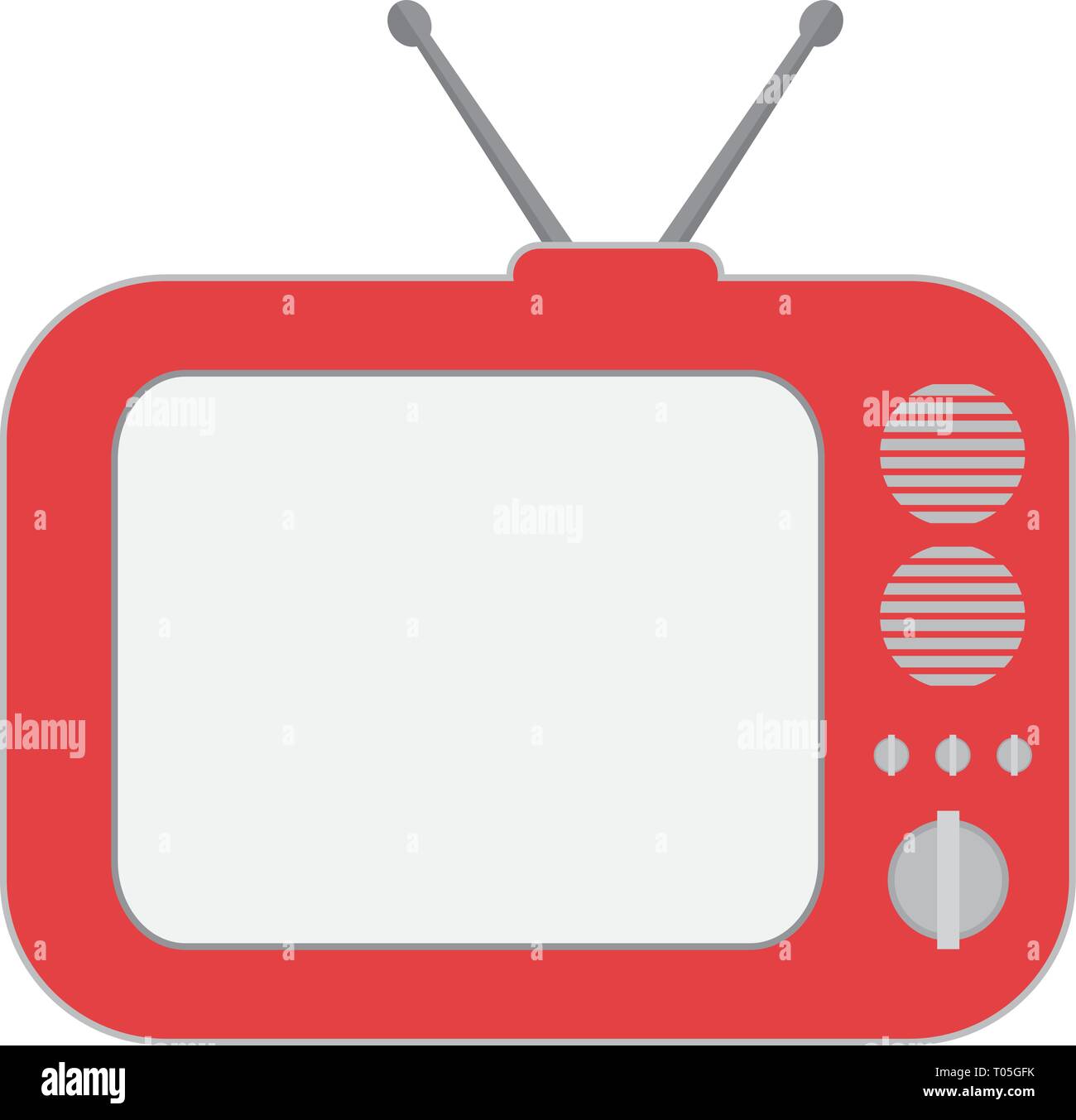 Vector illustration flat monitor television. icon clip art Stock Vector ...