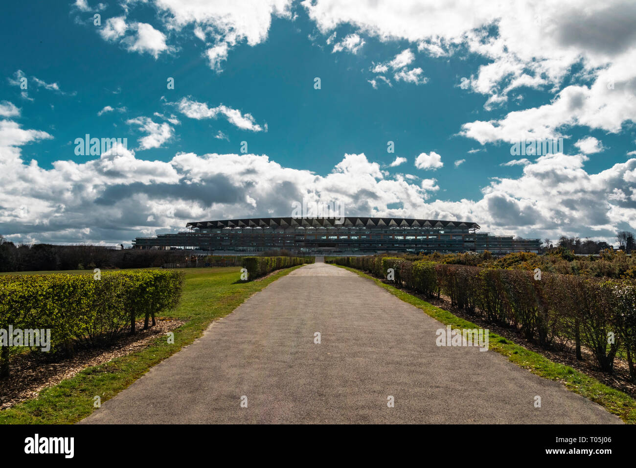Ascot, England - March 17, 2019: View of the iconic British Ascot ...