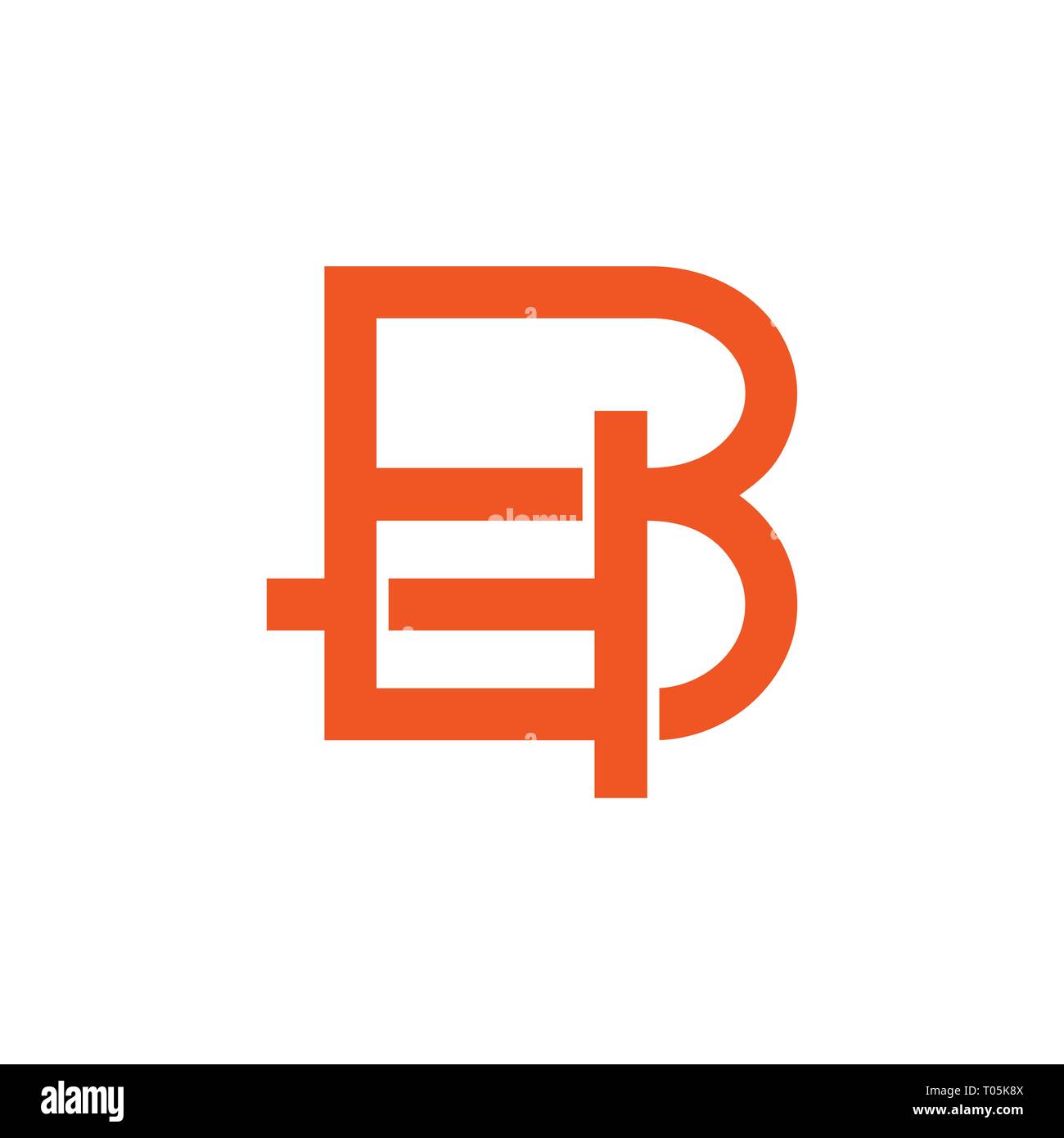 letters bt linked monogram geometric logo vector Stock Vector