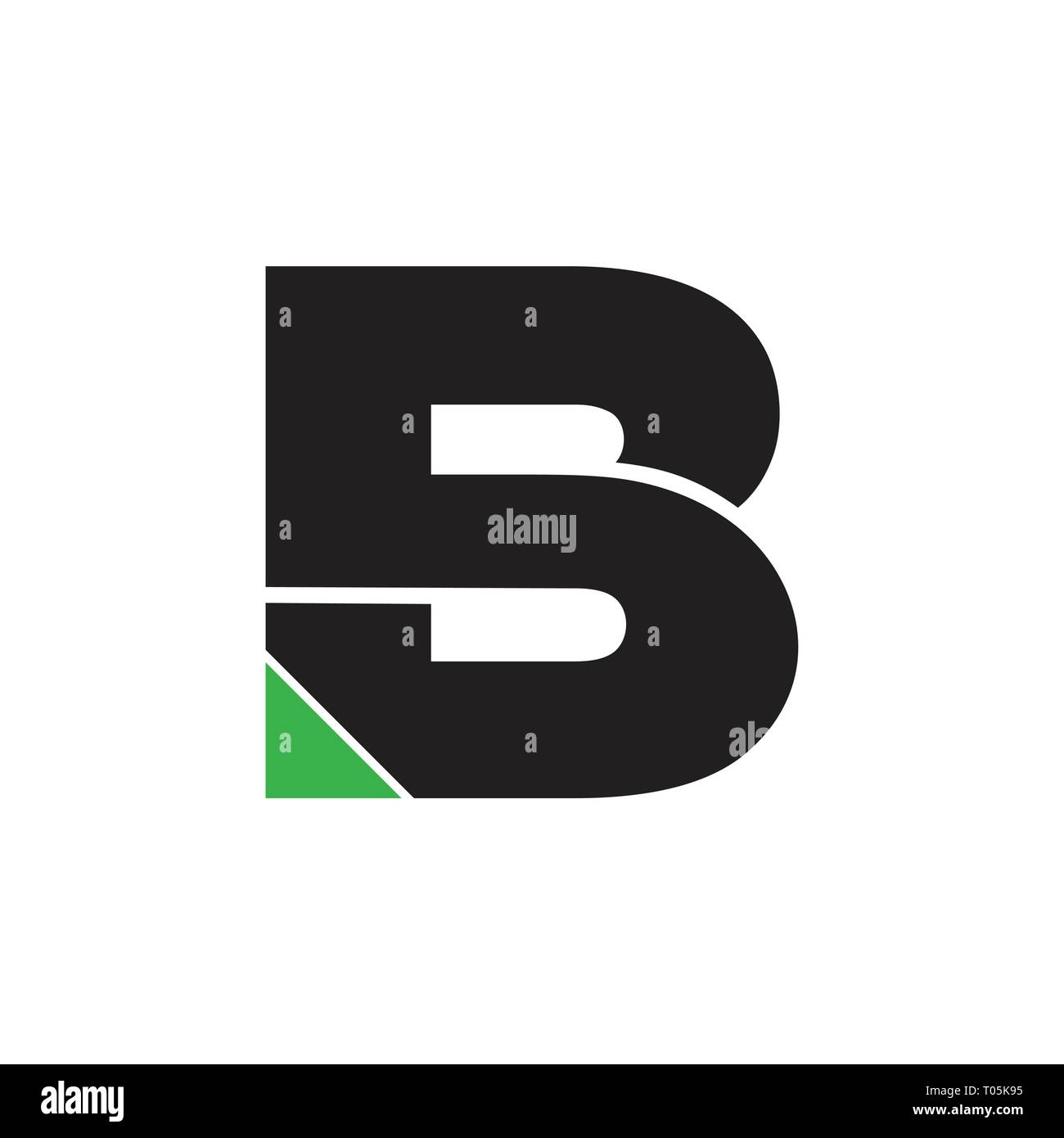 simple geometric letter sb logo vector Stock Vector
