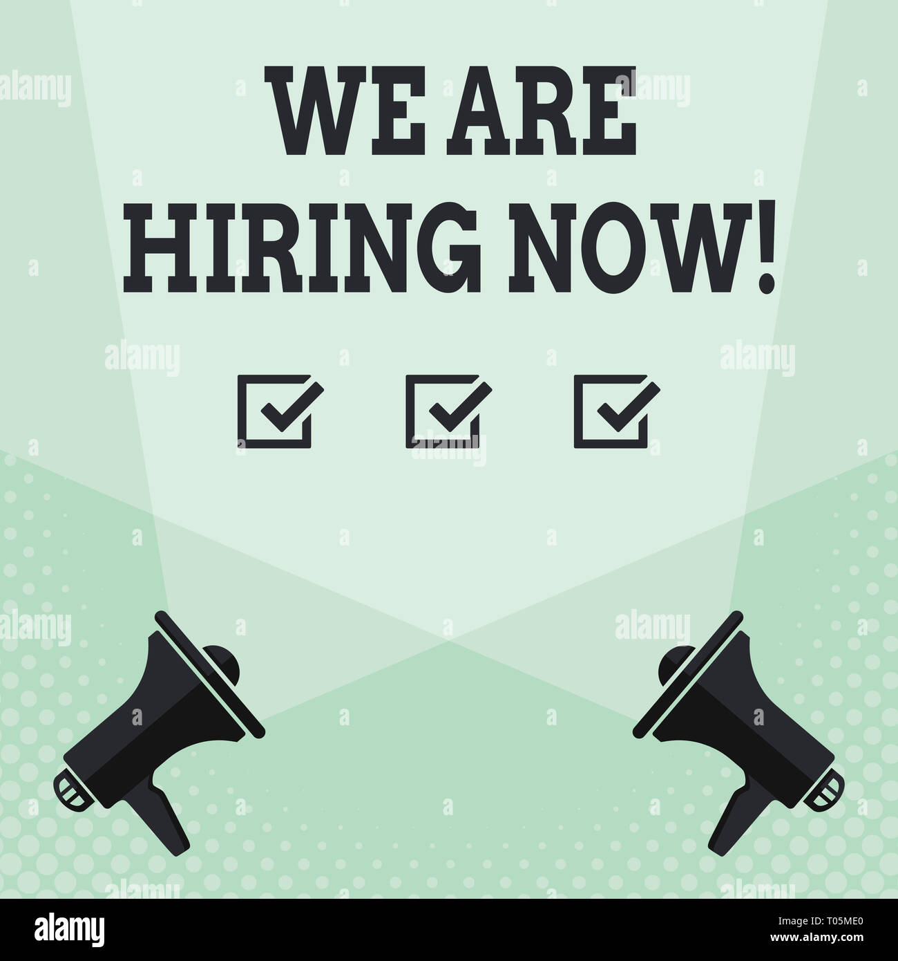 Conceptual hand writing showing We Re Hiring Now. Concept meaning