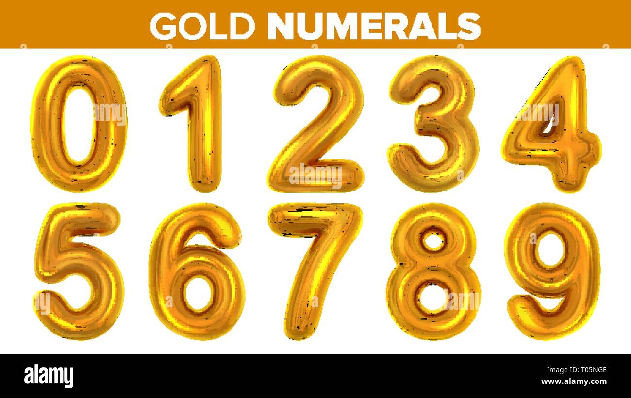 Gold Numerals High Resolution Stock Photography And Images Alamy