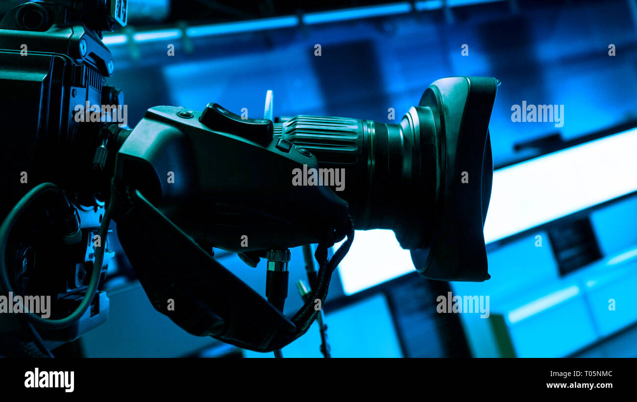 Professional digital video camera. accessories for 4k video cameras. tv