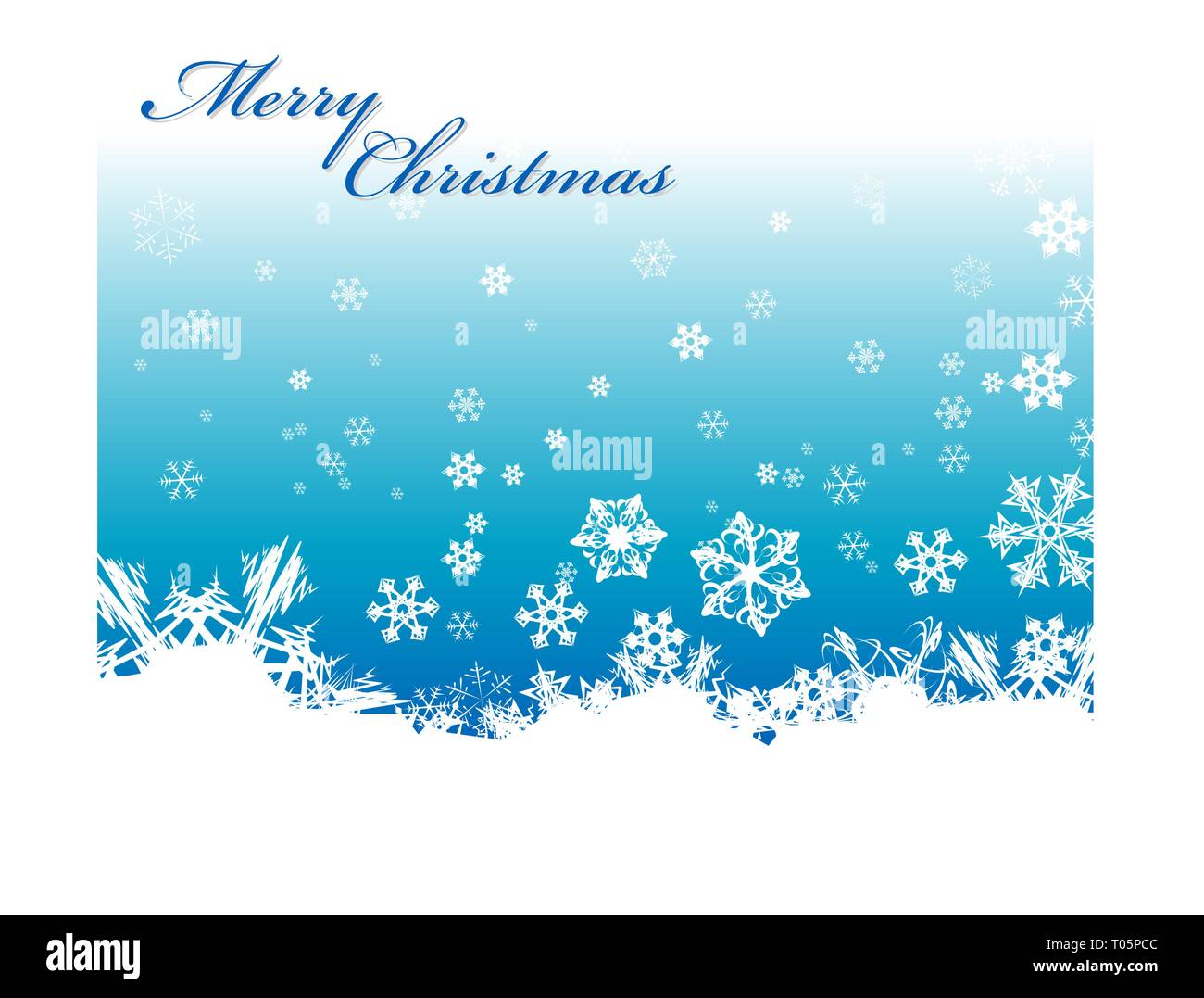 Falling snow blue background Stock Vector Images - Alamy