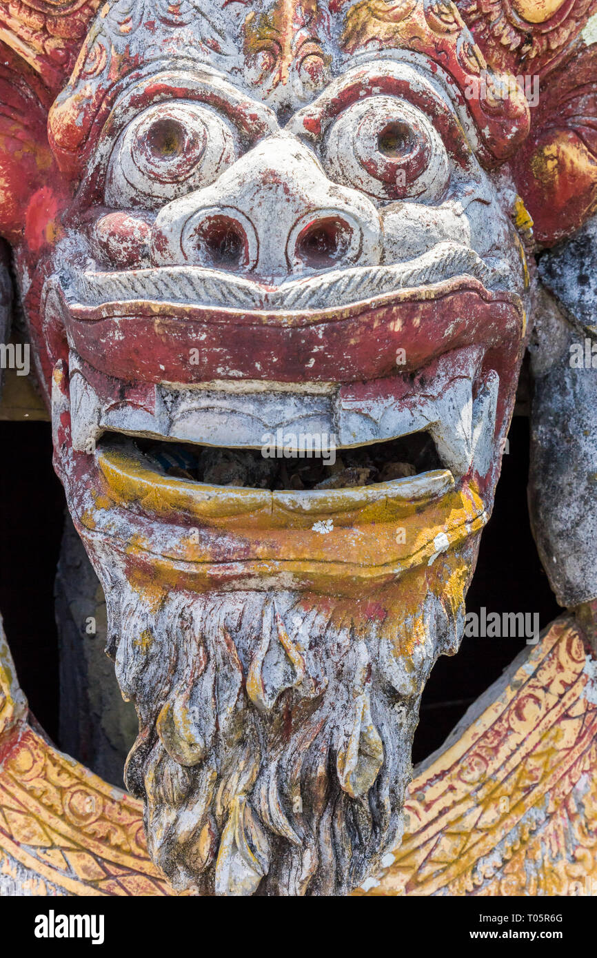 Religious Indonesian sculpture at the Taman Tirta Gangga water palace on Bali, Indonesia Stock Photo