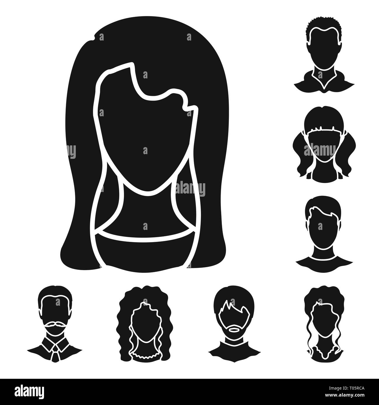 Profile Character Vector Vector illustration of character and profile sign. Collection of ...