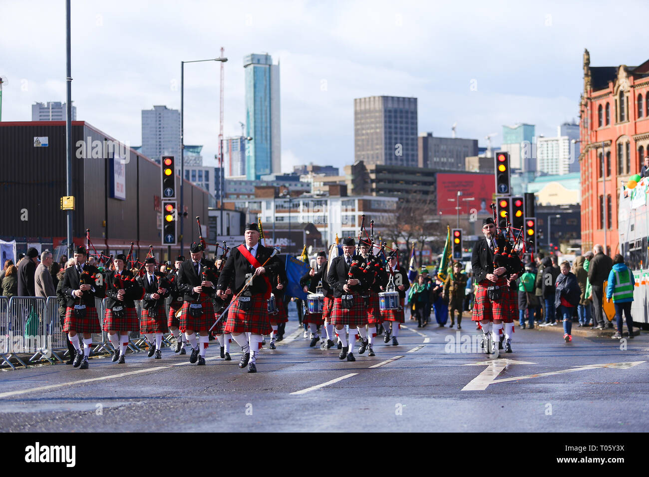st patricks day parade birmingham 2025 route
