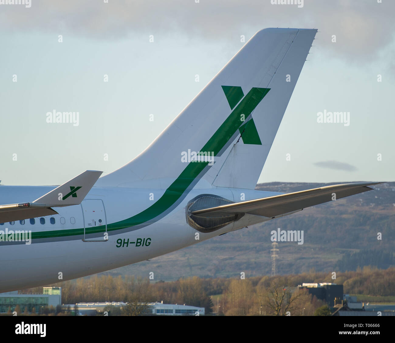 Glasgow UK 17 March 2019 Scotland Football Team s Private Aircraft 