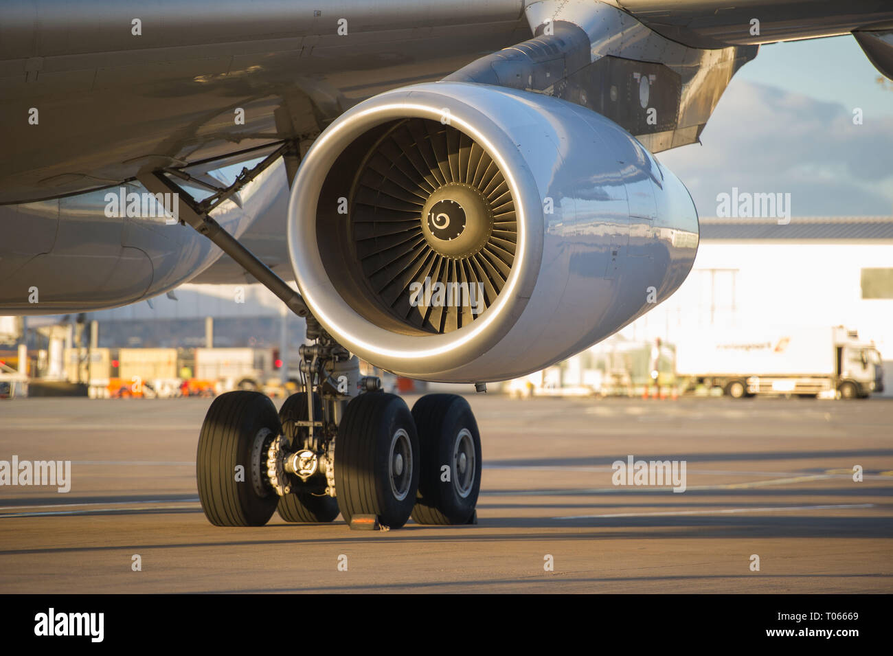 Glasgow, UK. 17 March 2019. Scotland Football Team's private Aircraft seen on the ramp at Glasgow Airport hours before departing with the team.  Air X operate luxury transport aircraft, with this Airbus A340-300 (reg: 9H-BIG) being their flagship aircraft which seats 100 passengers with 12 crew featuring flatbed seats with a 2-2-2 seating layout on a wide body aircraft. Credit: Colin Fisher/Alamy Live News Stock Photo