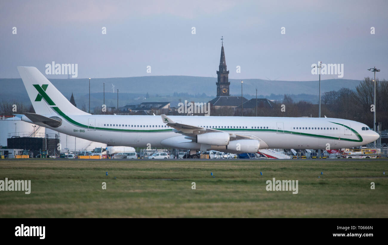 Glasgow UK 17 March 2019 Scotland Football Team s Private Aircraft 