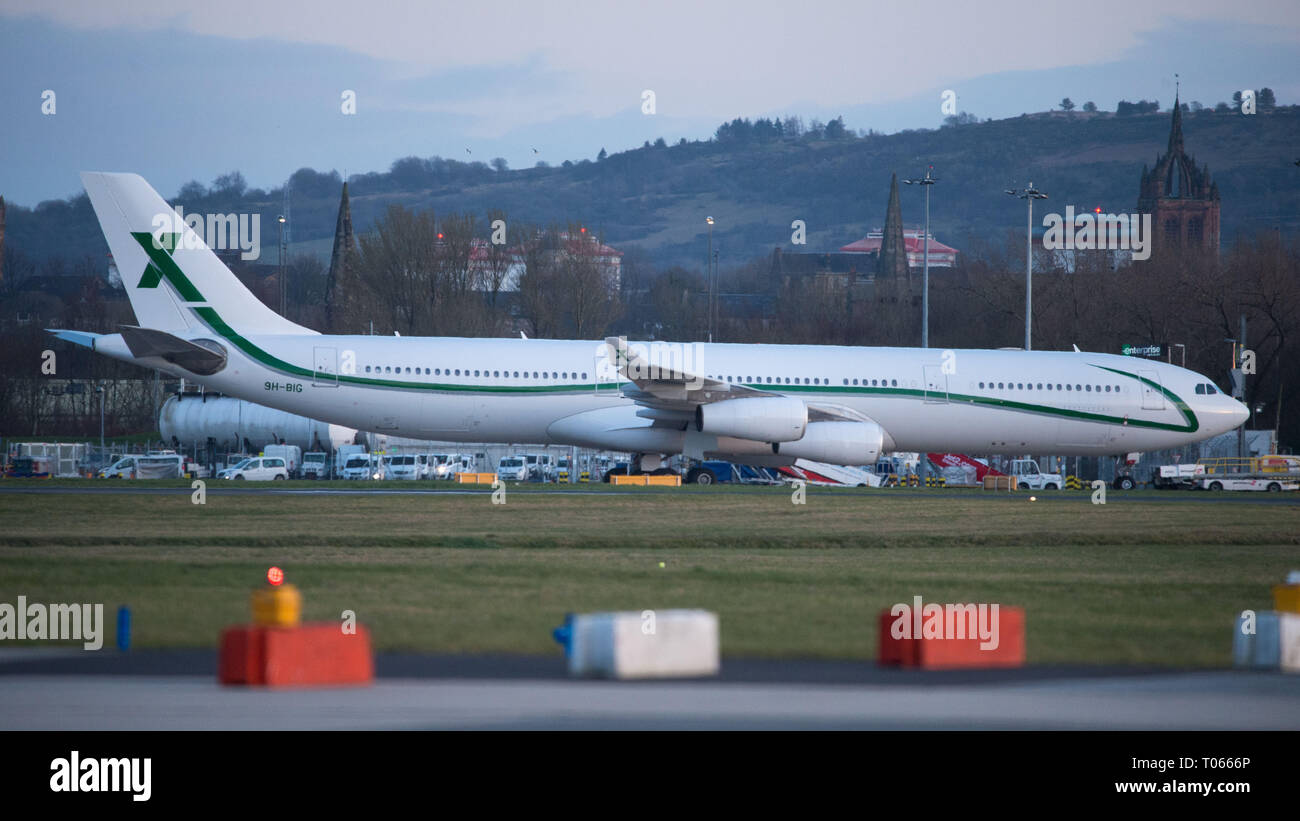 Glasgow UK 17 March 2019 Scotland Football Team s Private Aircraft 