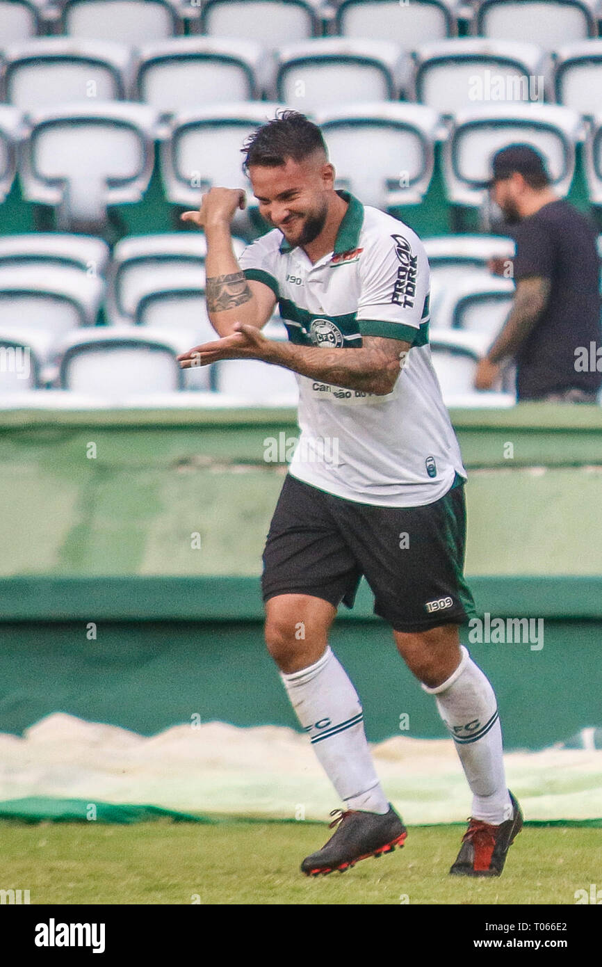PR - Curitiba - 03/17/2019 - Paranaense 2019, Coritiba x Cascavel FC - Giovanni Coritiba player celebrates his goal during a match against Cascavel at Estadio Couto Pereira for the state championship 2019. Photo: Gabriel Machado / AGIF Stock Photo