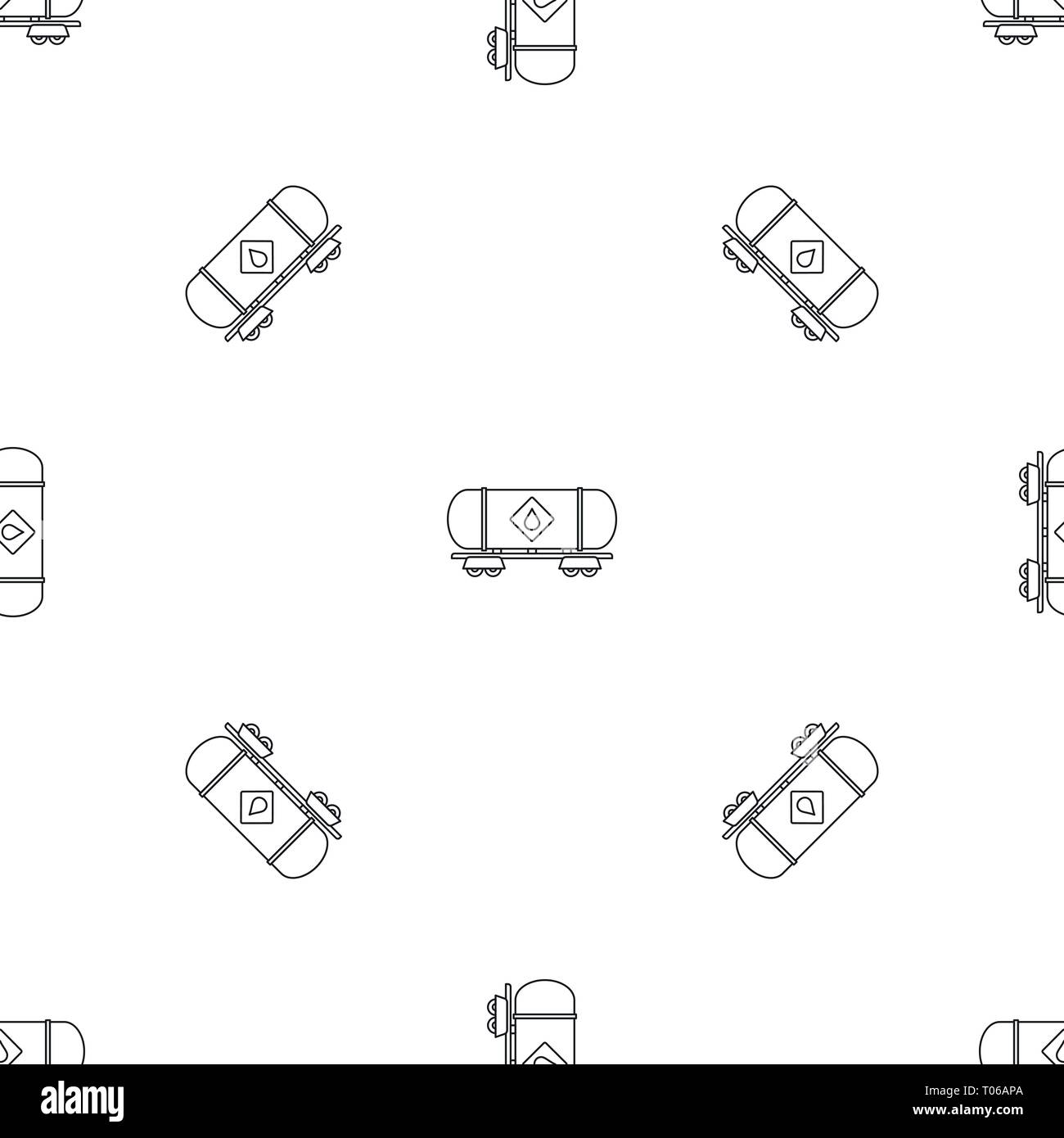 Petrol wagon pattern seamless vector repeat geometric for any web design Stock Vector