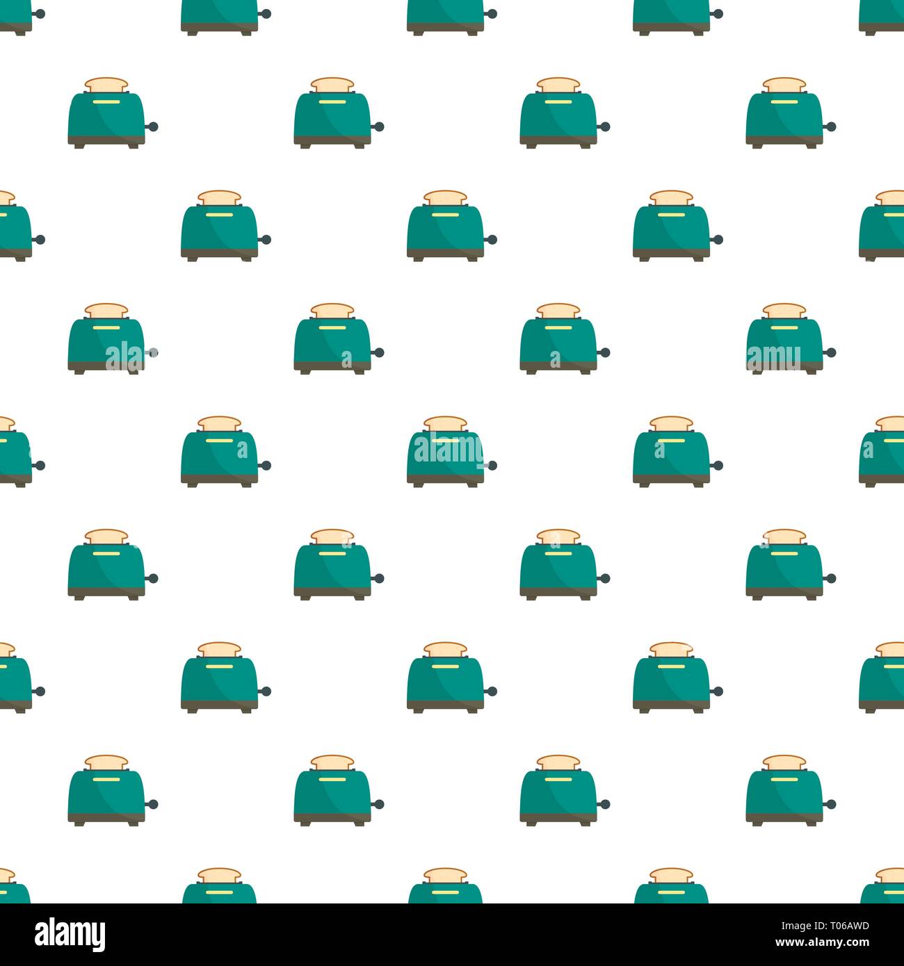 Bread toaster pattern seamless vector repeat for any web design Stock Vector