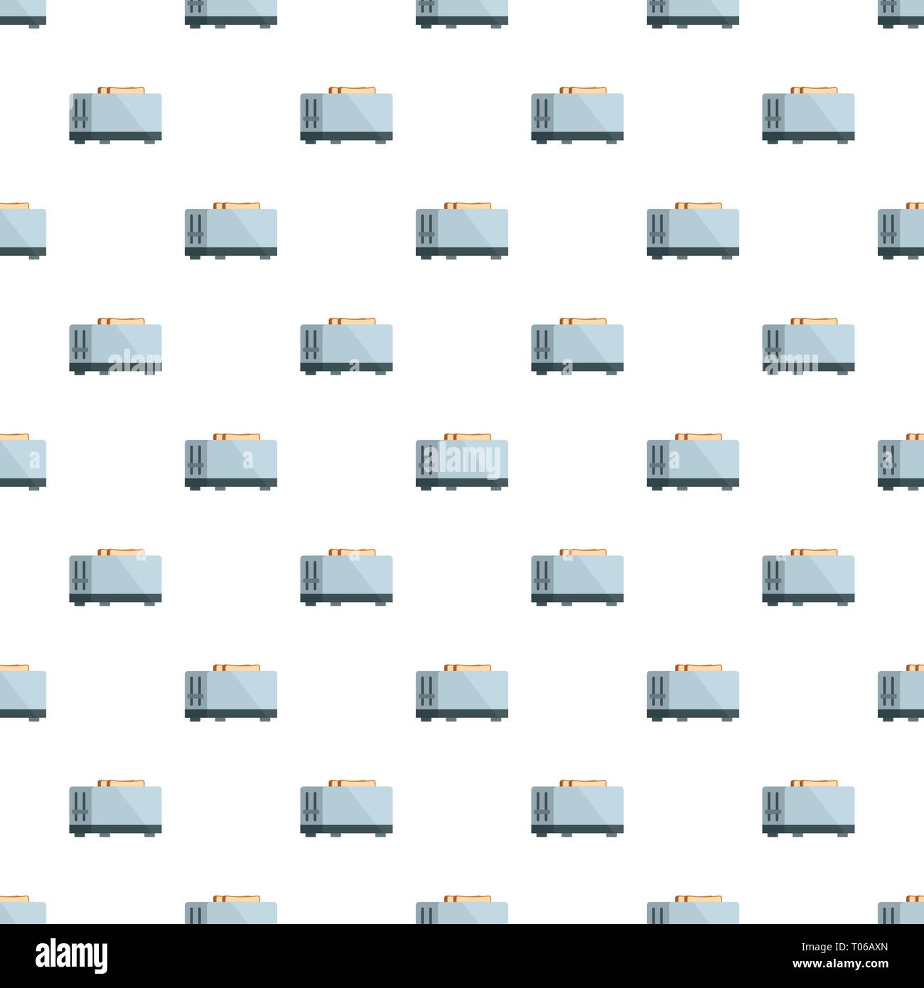 Kitchen toaster pattern seamless vector repeat for any web design Stock Vector