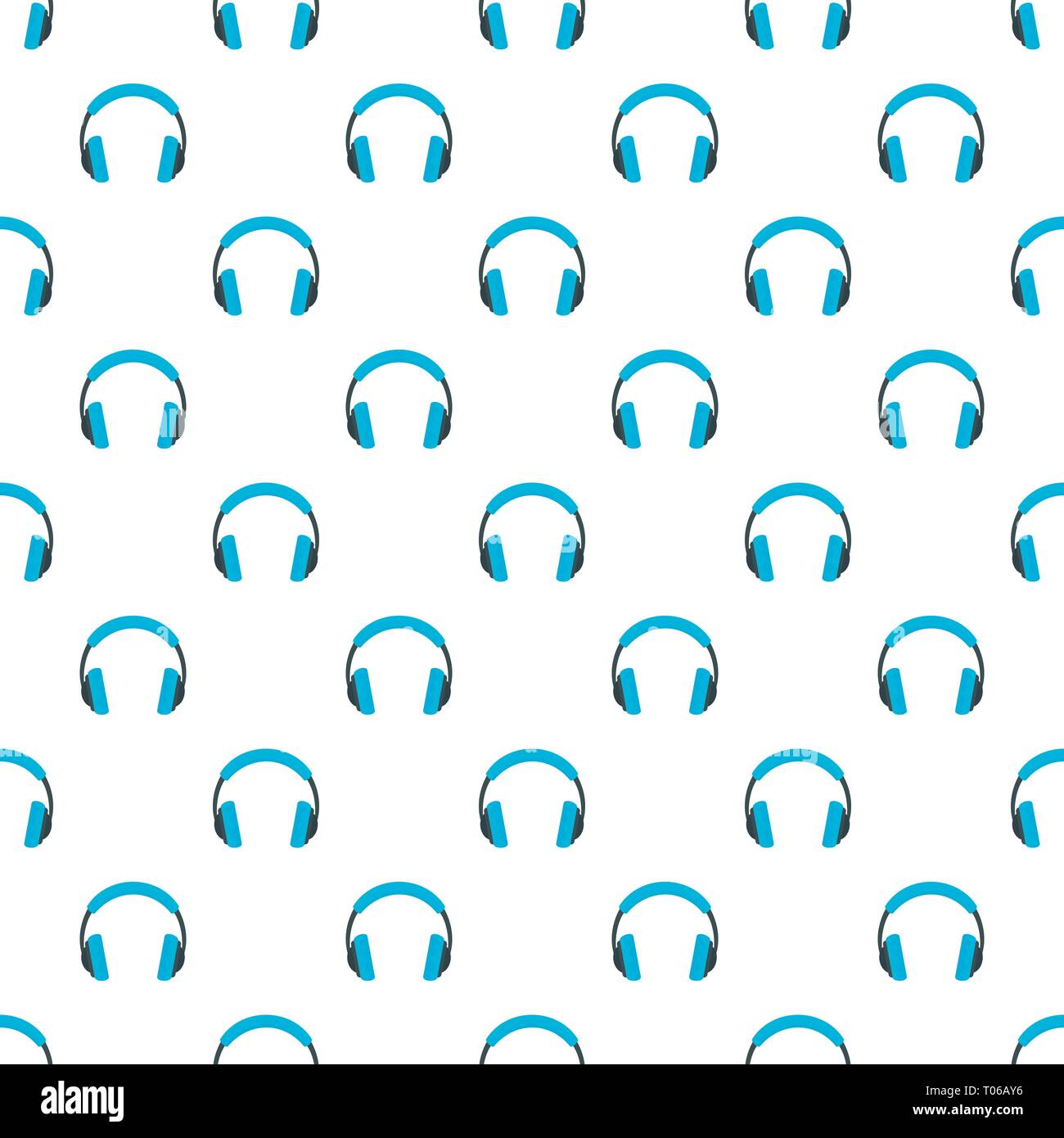 Headphones pattern seamless vector repeat for any web design Stock Vector