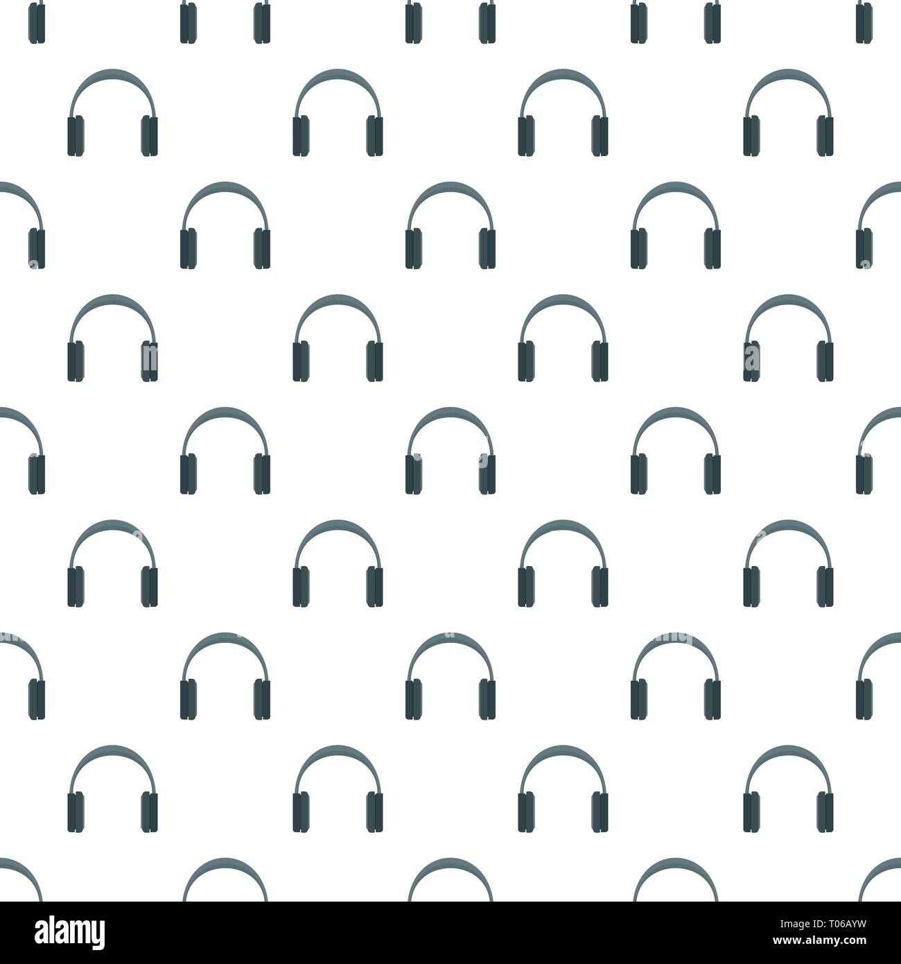 Stereo headphones pattern seamless vector repeat for any web design Stock Vector