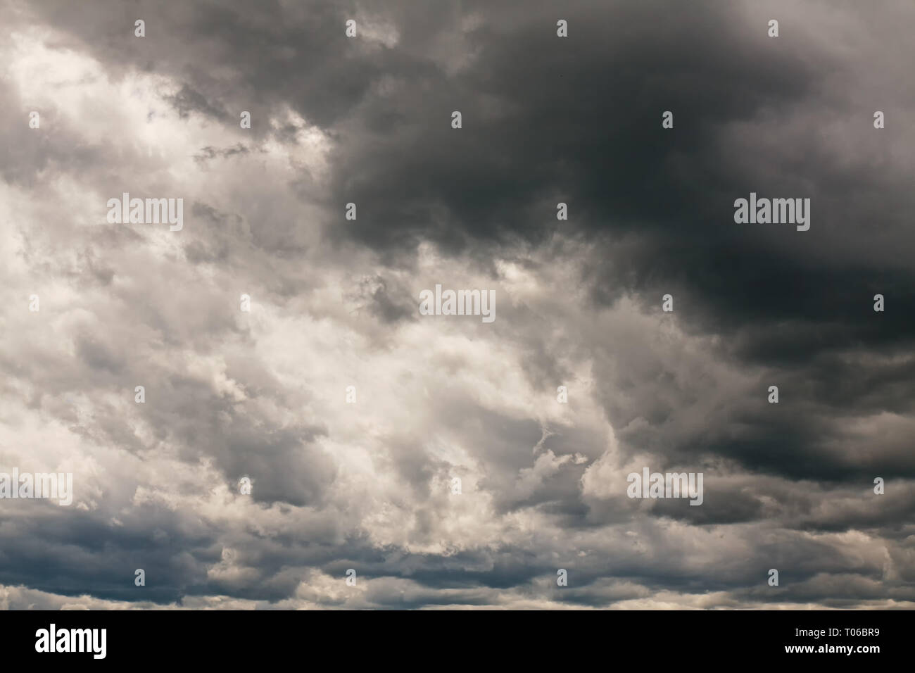 Dark sky with dark clouds before a thunderstorm Stock Photo - Alamy