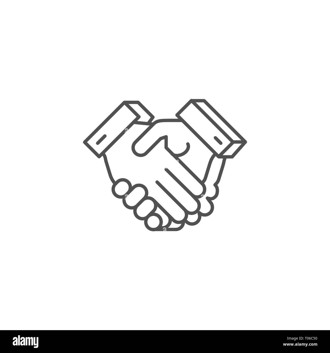 Handshake Related Vector Line Icon Stock Vector Image & Art - Alamy